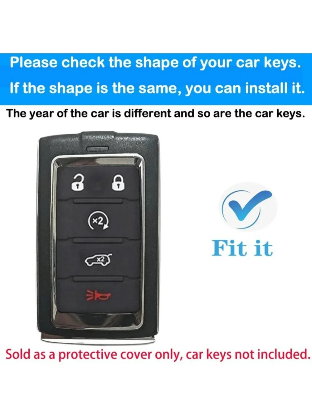 Stylish Pink TPU Key Fob Cover with Metal Buckle for Jeep Grand Cherokee